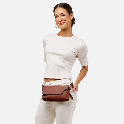 Pebbled Belt/Crossbody Bag - The Kim