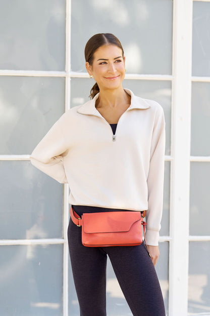 Pebbled Belt/Crossbody Bag - The Kim