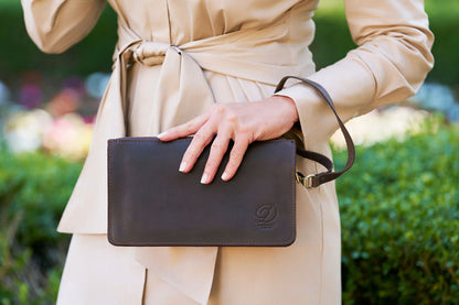 Crazy Horse Leather Metro Clutch