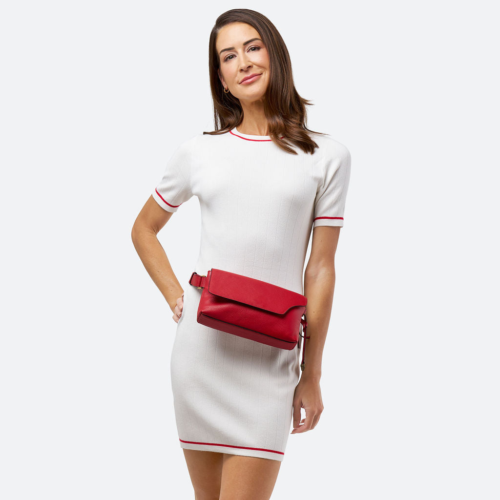Pebbled Belt/Crossbody Bag - The Kim