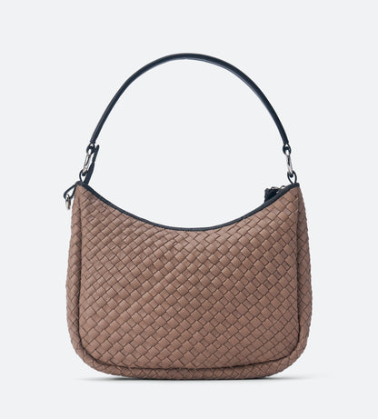 Suede Leather Hand Woven Hobo Purse - The Gloria