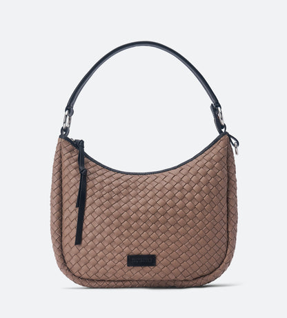 Suede Leather Hand Woven Hobo Purse - The Gloria