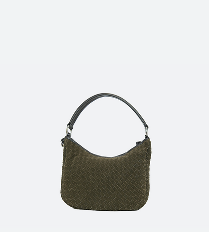Suede Leather Hand Woven Hobo Purse - The Gloria