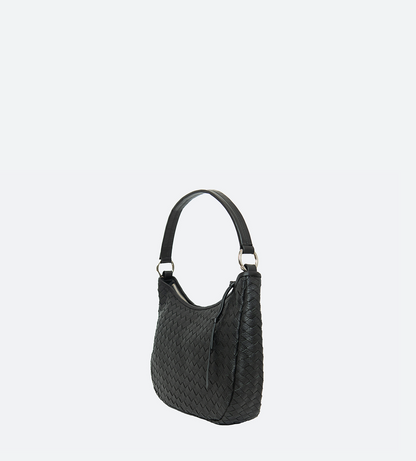 Suede Leather Hand Woven Hobo Purse - The Gloria